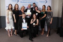 SMALL BUSINESS OF THE YEAR goes to John Turley of Turley Legal presented by sponsor Angela Stewart of ABBEY AUTOLINE at the Causeway Chamber of Commerce Awards 2023 ceremony in partnership with Randox Health held at the Lodge Hotel.    24 Chamber Awards 2023