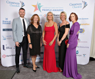 The Riada Resourcing team at The Causeway Chamber of Commerce CC&G People Awards 2024 in partnership with Go Succeed (NI Business Support) held at the Lodge Hotel.