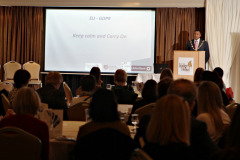 Causeway Chamber of Commerce President Anthony Newman welcoming delegates to the GDPR conference held at the Lodge Hotel.     10 GDPR