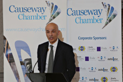 Rajesh Rana of Andras House speaking at the Causeway Chamber's President's Business Lunch.   39 Presidents Lunch