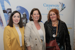 From Enterprise Causeway Cathy McGarry, CEO Jayne Taggart and Janet Schofield at the Causeway Chamber of Commerce Presidents Lunch held at the Lodge Hotel.      13 Presidents Lunch