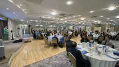 Causeway Chamber of Commerce President Anne-Maire McGoldrick welcoming guests to the President's Lunch held at the Lodge Hotel, Coleraine.     31 Presidents Lunch