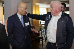 Rajesh Rana Director of the Andras House Hotel Group with David Boyd of Roadside Garages at the official opening of the Riverside Hotel Coleraine.         36 Riverside Hotel Coleraine