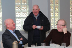 Ballycastle Chamber President Brian McLister with guests at the Causeway Chamber of Commerce's  conference on Skills, Scaling and Social Values held at the Marine Hotel In Ballycastle.