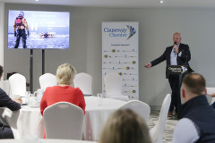 Guest speaker Paddy McLaughlin RNLI Coxswain at Cushendall at the Causeway Chamber of Commerce's  conference on Skills, Scaling and Social Values held at the Marine Hotel In Ballycastle.