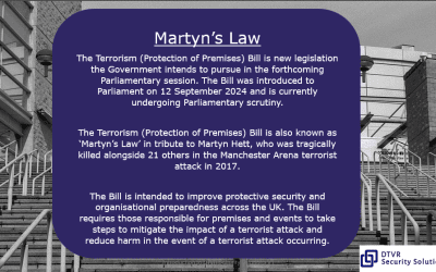 DTVR Security Solutions – Implementation of Martyn’s Law, The Terrorism (Protection of Premises) Bill